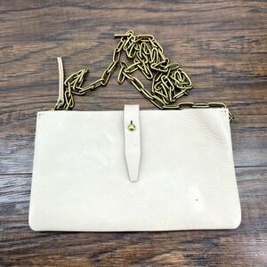 Madewell Handbag Transport Acordion Crossbody Beige Leather Wallet